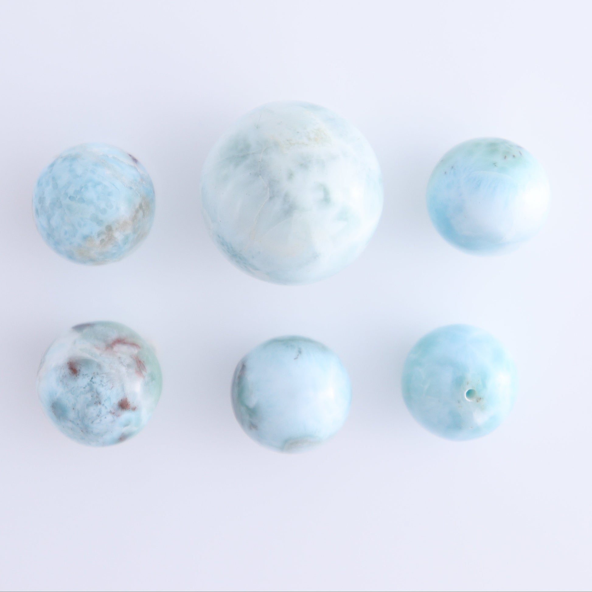 Larimar Spheres Set of 10 - Expert Wholesale and Supplier of Wholesale Crystals & Bulk Gemstones, ["Larimar","Spheres"]