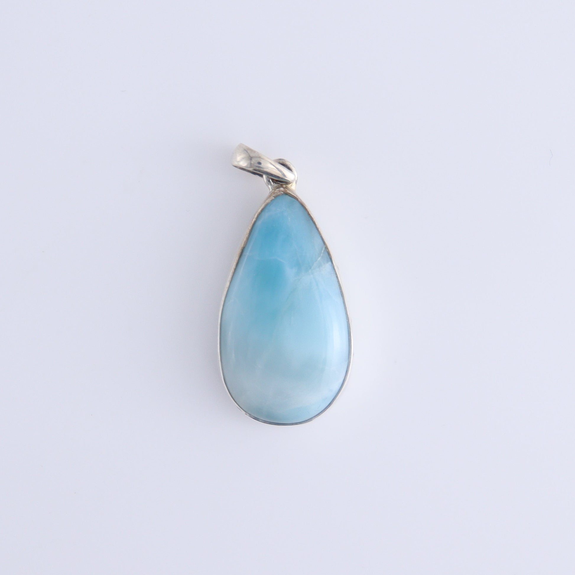 One Larimar Sterling Silver Pendant (chain not included) - Expert Wholesale and Supplier of Wholesale Crystals & Bulk Gemstones, ["Larimar","Pendant","sterling silver"]