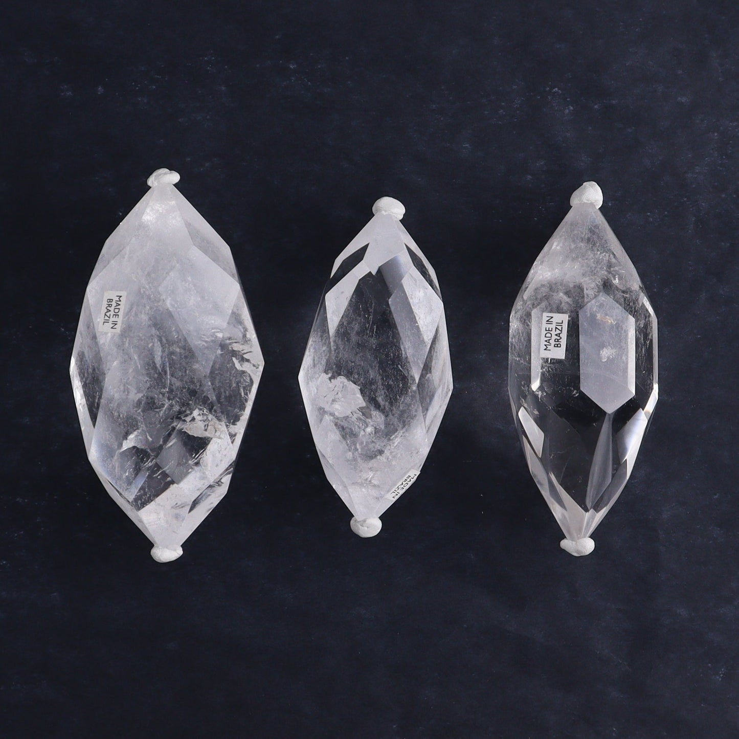 Quartz Faceted Double Points Set of 10 - Expert Wholesale and Supplier of Wholesale Crystals & Bulk Gemstones, ["Brazil","Clear Quartz","Mixed Carvings","Quartz"]