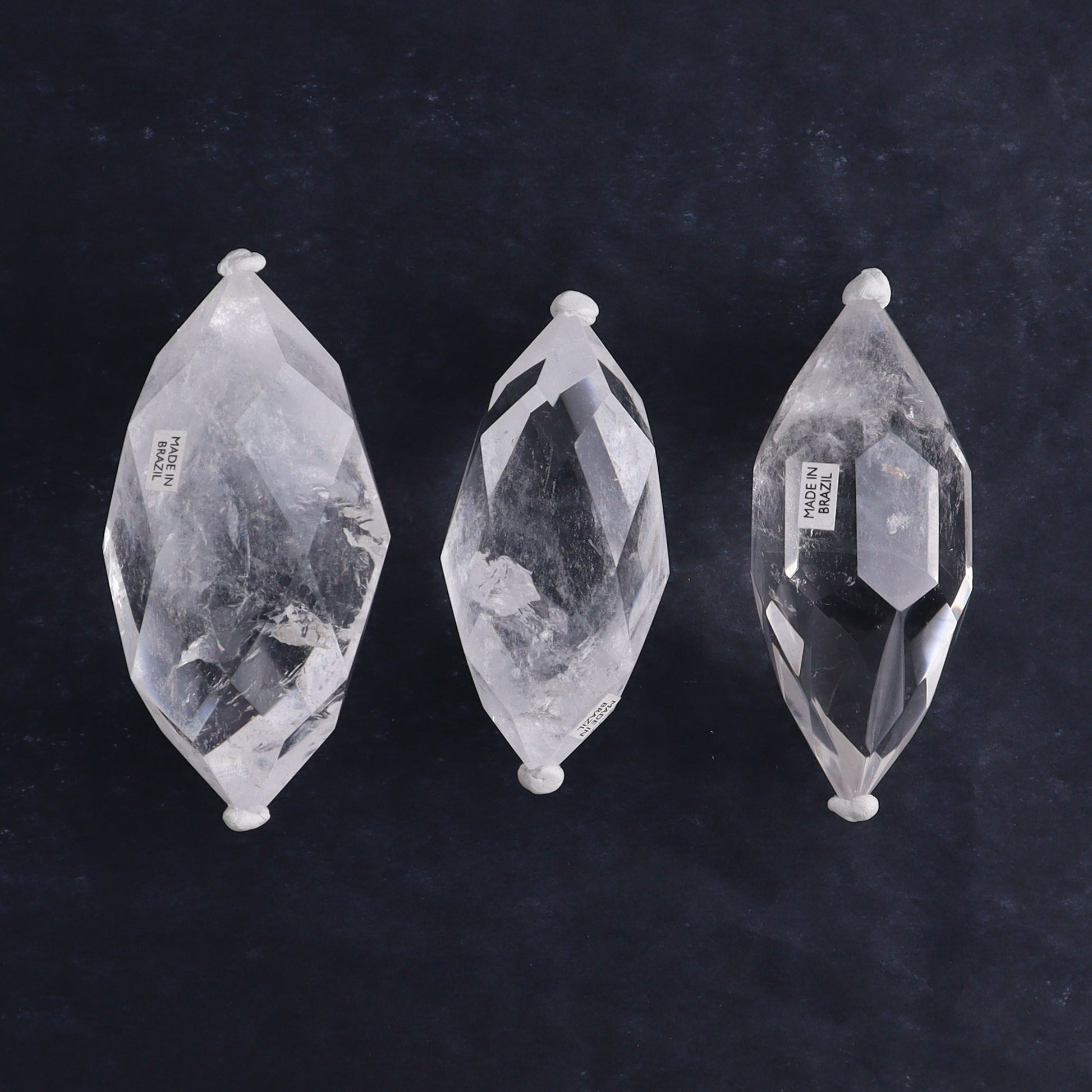 Quartz Faceted Double Points Set of 10 - Expert Wholesale and Supplier of Wholesale Crystals & Bulk Gemstones, ["Brazil","Clear Quartz","Mixed Carvings","Quartz"]