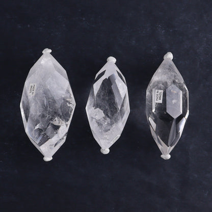 Quartz Faceted Double Points Set of 10 - Expert Wholesale and Supplier of Wholesale Crystals & Bulk Gemstones, ["Brazil","Clear Quartz","Mixed Carvings","Quartz"]