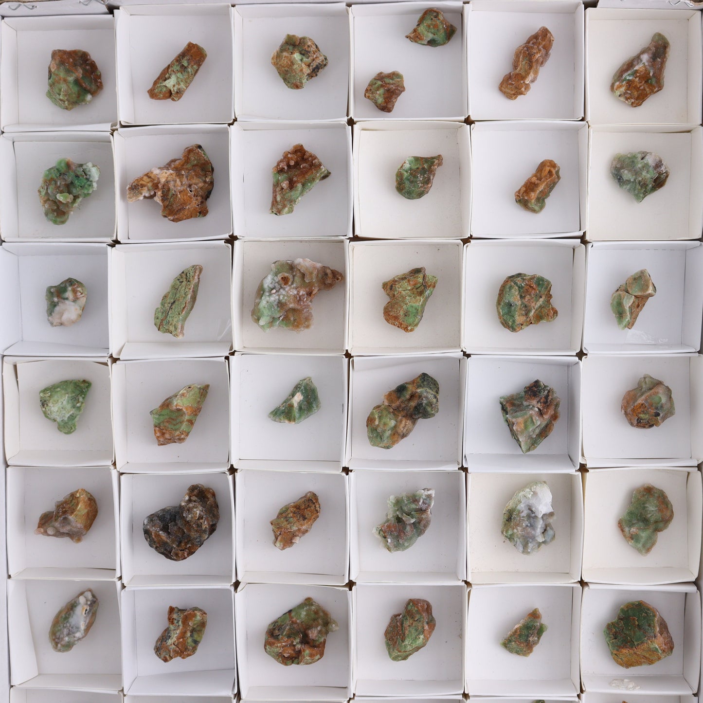 Chrome Chalcedony Flat of 55 - Expert Wholesale and Supplier of Wholesale Crystals & Bulk Gemstones, ["Chalcedony","Chrome Chalcedony"]