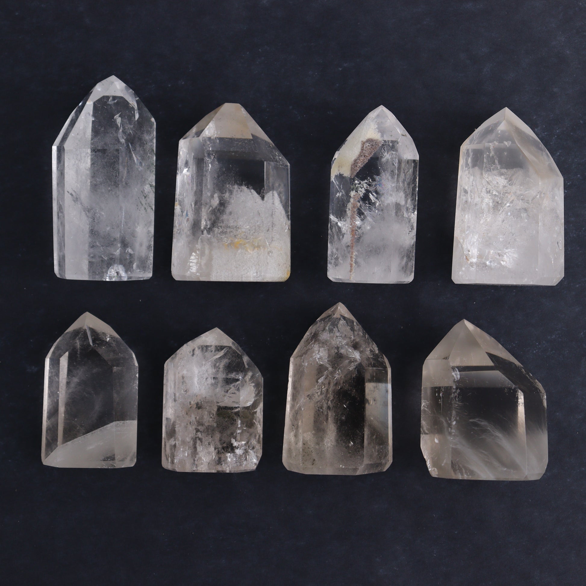Quartz Towers Set of 8 - Expert Wholesale and Supplier of Wholesale Crystals & Bulk Gemstones, ["Quartz","Towers"]