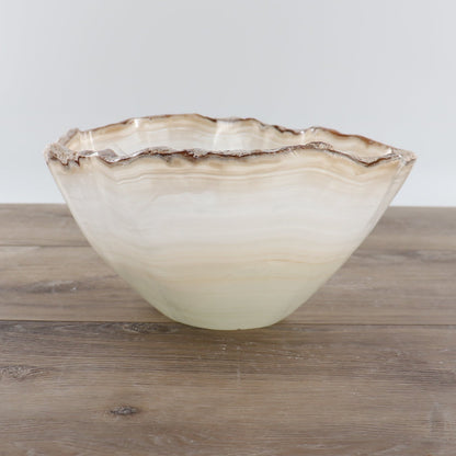 Mexican Onyx/Calcite Bowl 12"