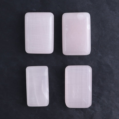 Pink Mangano Calcite Rectangles Set of 12