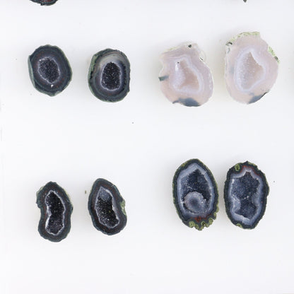 Tabasco Geodes 9 Pairs - Expert Wholesale and Supplier of Wholesale Crystals & Bulk Gemstones, ["Geodes","Tabasco Geode"]