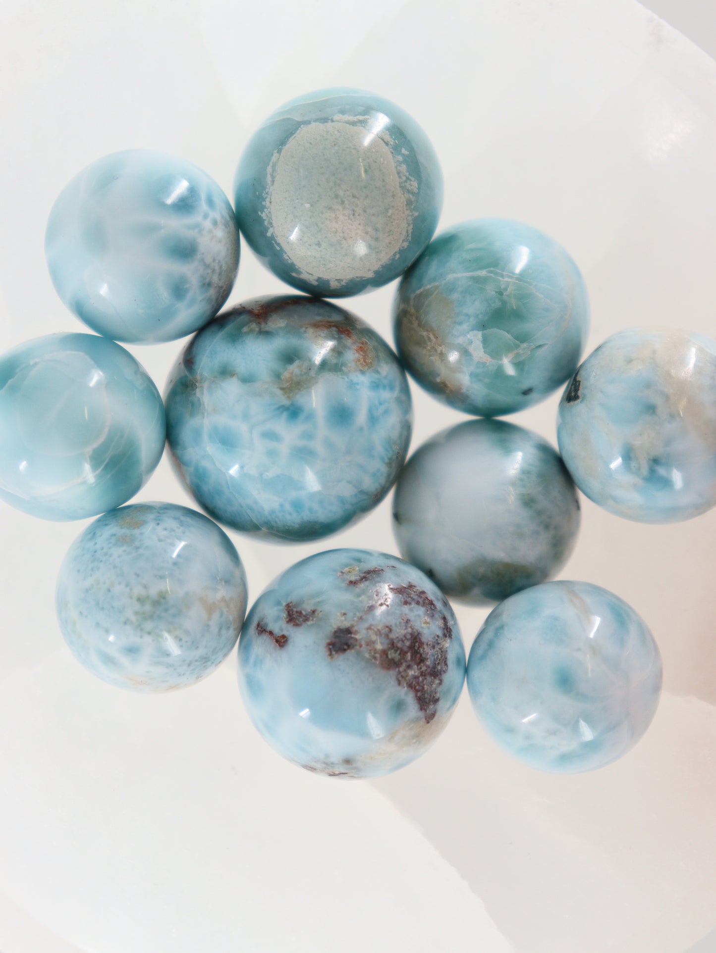 Larimar Mini Spheres Set of 10