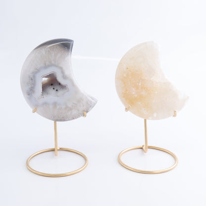 Agate Moons with Stand Set of 5 - Expert Wholesale and Supplier of Wholesale Crystals & Bulk Gemstones, ["Agate","Brazil","moons"]