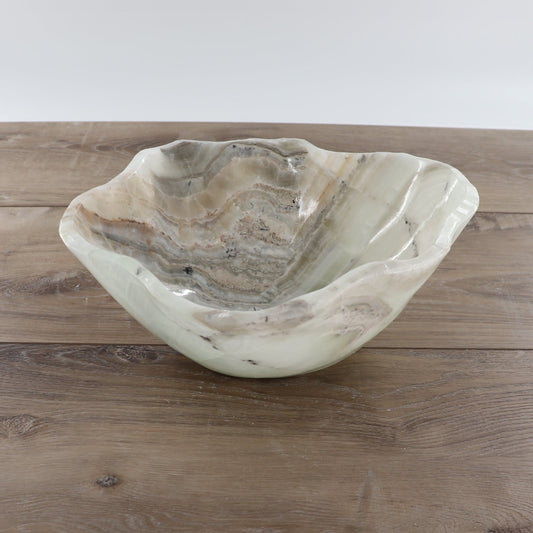 Mexican Onyx/Calcite Bowl 12" - Expert Wholesale and Supplier of Wholesale Crystals & Bulk Gemstones, ["Bowls","Calcite","Mexico","onyx"]