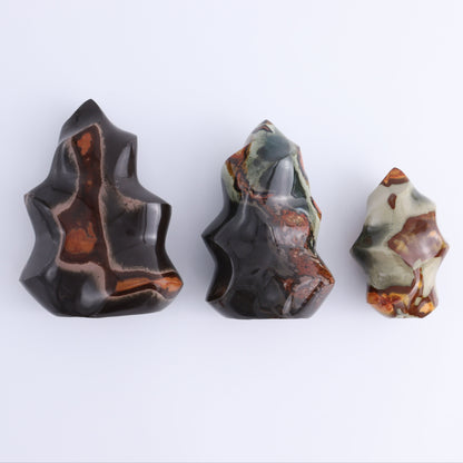 Polychrome Jasper Flames Set of 5 - Expert Wholesale and Supplier of Wholesale Crystals & Bulk Gemstones, ["close_30","jasper","Madagascar","Polychrome Jasper"]