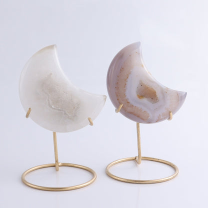 Agate Moons with Stand Set of 6 - Expert Wholesale and Supplier of Wholesale Crystals & Bulk Gemstones, ["Agate","Brazil","moons"]