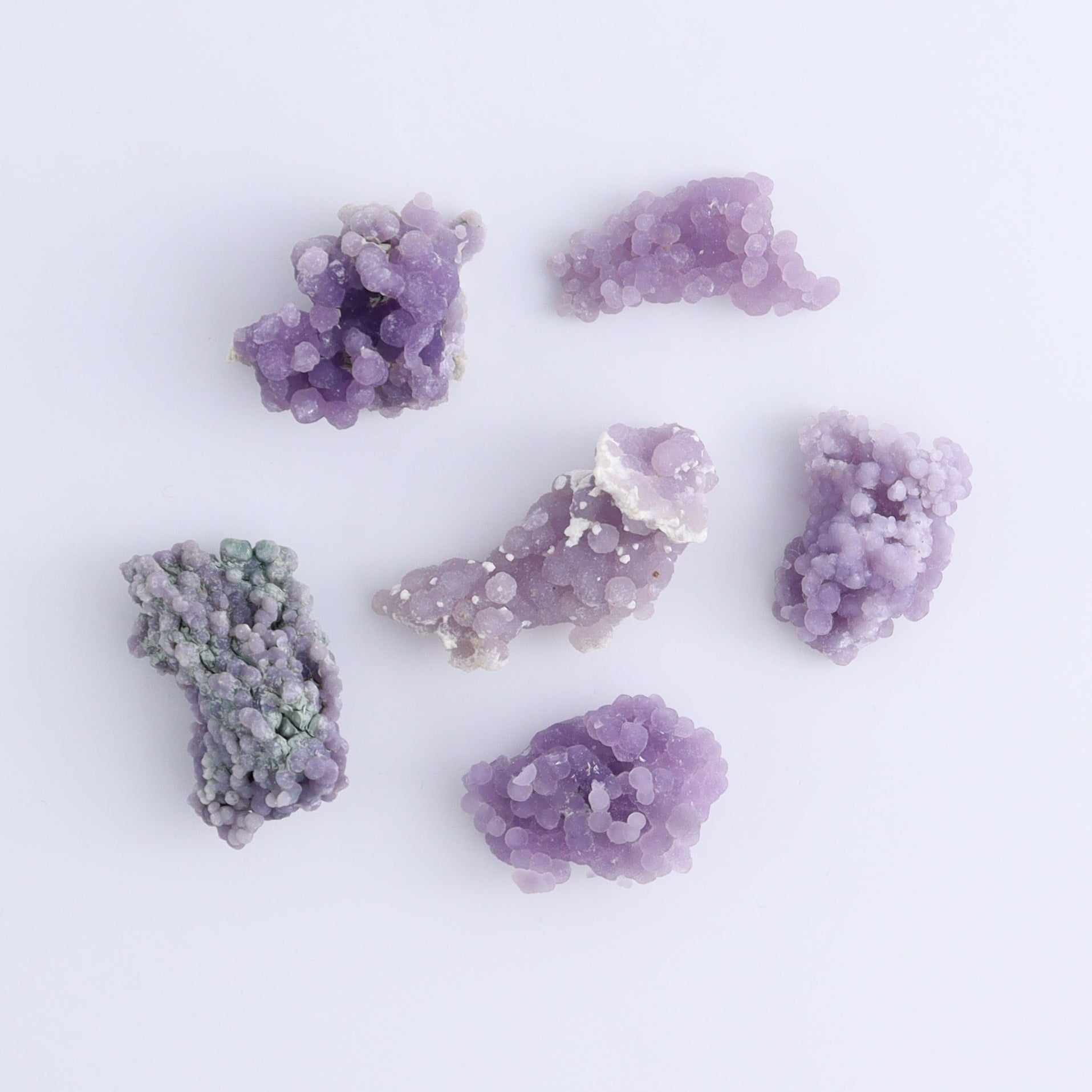 Grape Agate Cluster Set of 54 - Expert Wholesale and Supplier of Wholesale Crystals & Bulk Gemstones, ["Clusters","Grape agate","Indonesia"]