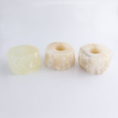 White Onyx Candle Holder Rough - Expert Wholesale and Supplier of Wholesale Crystals & Bulk Gemstones, ["Candle Holder","Catalog Onyx","Mexico","onyx","White onyx"]
