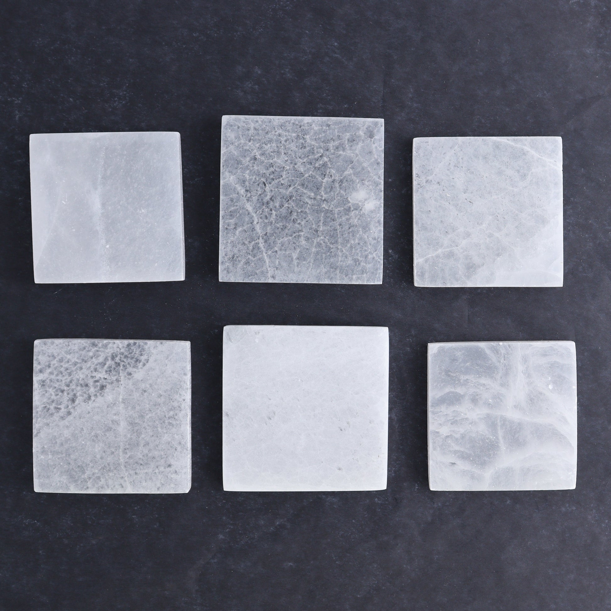 One Selenite (Satin Spar) Square Plate 7 cm - Expert Wholesale and Supplier of Wholesale Crystals & Bulk Gemstones, ["close_30","Morocco","Selenite","Square"]