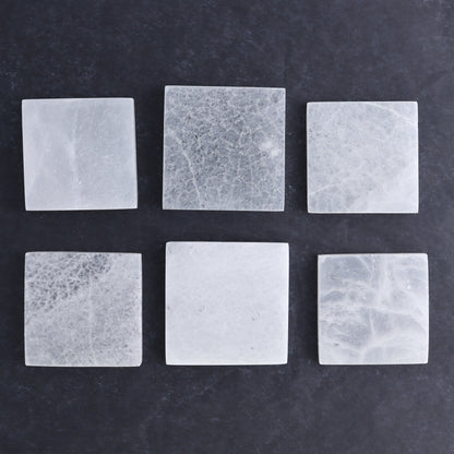 One Selenite (Satin Spar) Square Plate 7 cm - Expert Wholesale and Supplier of Wholesale Crystals & Bulk Gemstones, ["close_30","Morocco","Selenite","Square"]
