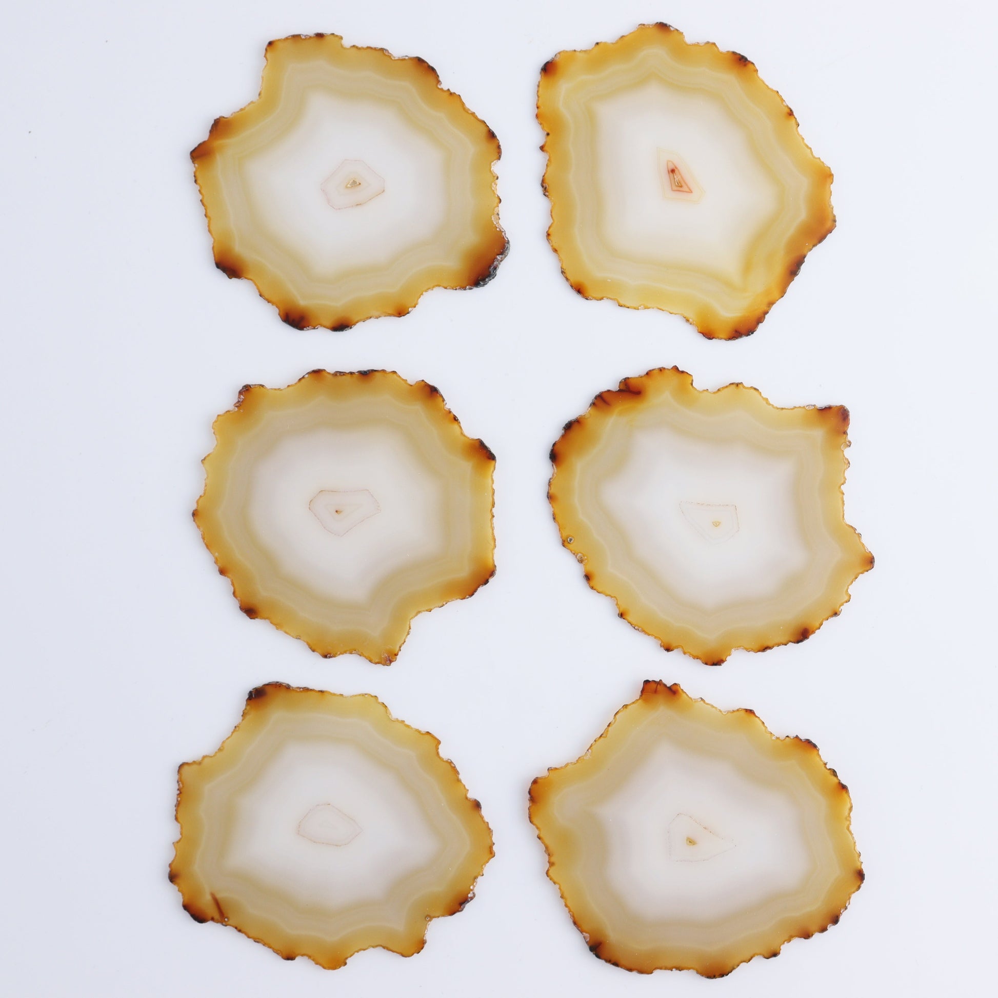 Iris Agate Slices Set of 6 - Expert Wholesale and Supplier of Wholesale Crystals & Bulk Gemstones, ["Agate","Iris Agate","Slices and Slabs"]