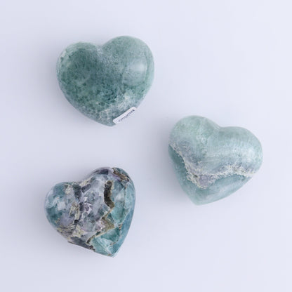 Fluorite Hearts Set of 7 - Expert Wholesale and Supplier of Wholesale Crystals & Bulk Gemstones, ["Fluorite","Hearts","Mexico"]