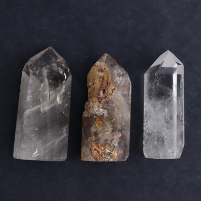 Garden Quartz Towers Set of 7 - Expert Wholesale and Supplier of Wholesale Crystals & Bulk Gemstones, ["Brazil","Garden Quartz","Quartz","Towers"]