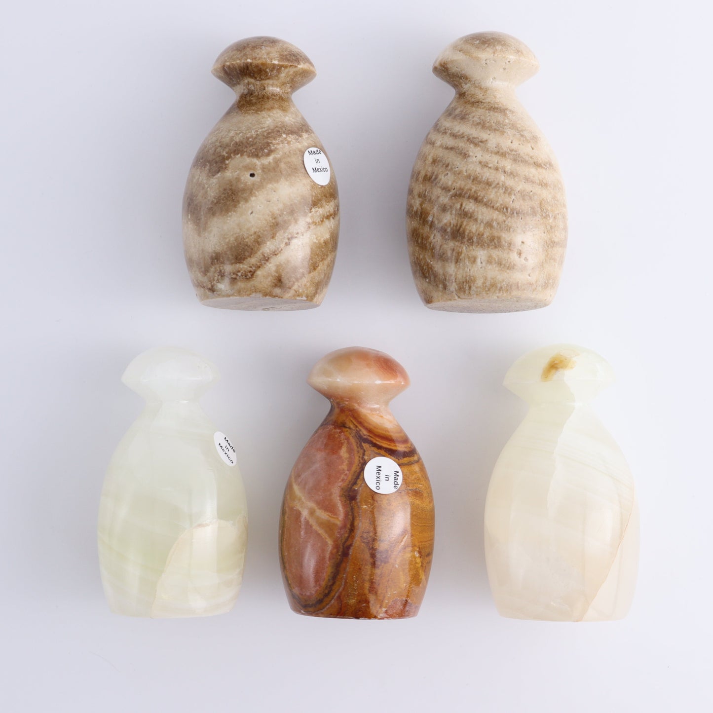 Onyx Mushrooms Set of 9 - Expert Wholesale and Supplier of Wholesale Crystals & Bulk Gemstones, ["Mexico","Mushrooms","onyx"]