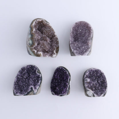 Uruguay Amethyst Cut Base Set of 5 - Expert Wholesale and Supplier of Wholesale Crystals & Bulk Gemstones, ["Amethyst","Cut Base","Uruguay"]