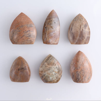 Peach Moonstone Freeform Set of 6 | Mi Esperanza Minerals | Supplier of Crystals and Onyx