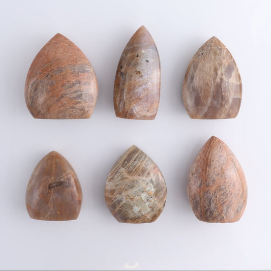 Peach Moonstone Freeform Set of 6 | Mi Esperanza Minerals | Supplier of Crystals and Onyx
