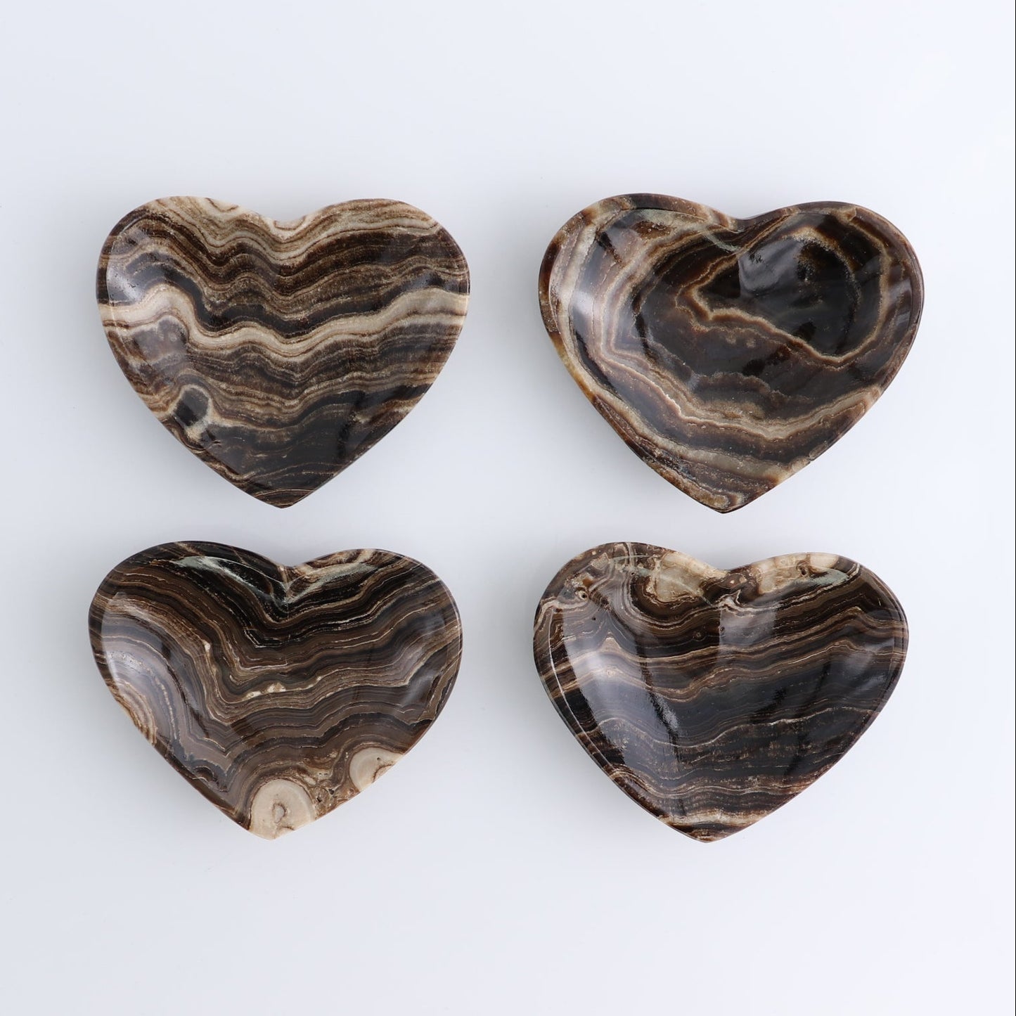 One Small Mexican Onyx/Calcite Chocolate Heart Dish