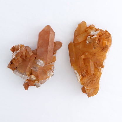 Dark Tangerine Quartz Clusters Set of 6 - Expert Wholesale and Supplier of Wholesale Crystals & Bulk Gemstones, ["Clusters","Quartz","Tangerine Quartz"]