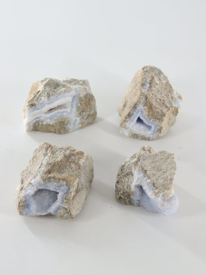 Blue Lace Agate Clusters Set of 4 - Expert Wholesale and Supplier of Wholesale Crystals & Bulk Gemstones, []