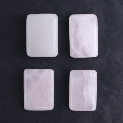 Pink Mangano Calcite Rectangles Set of 12