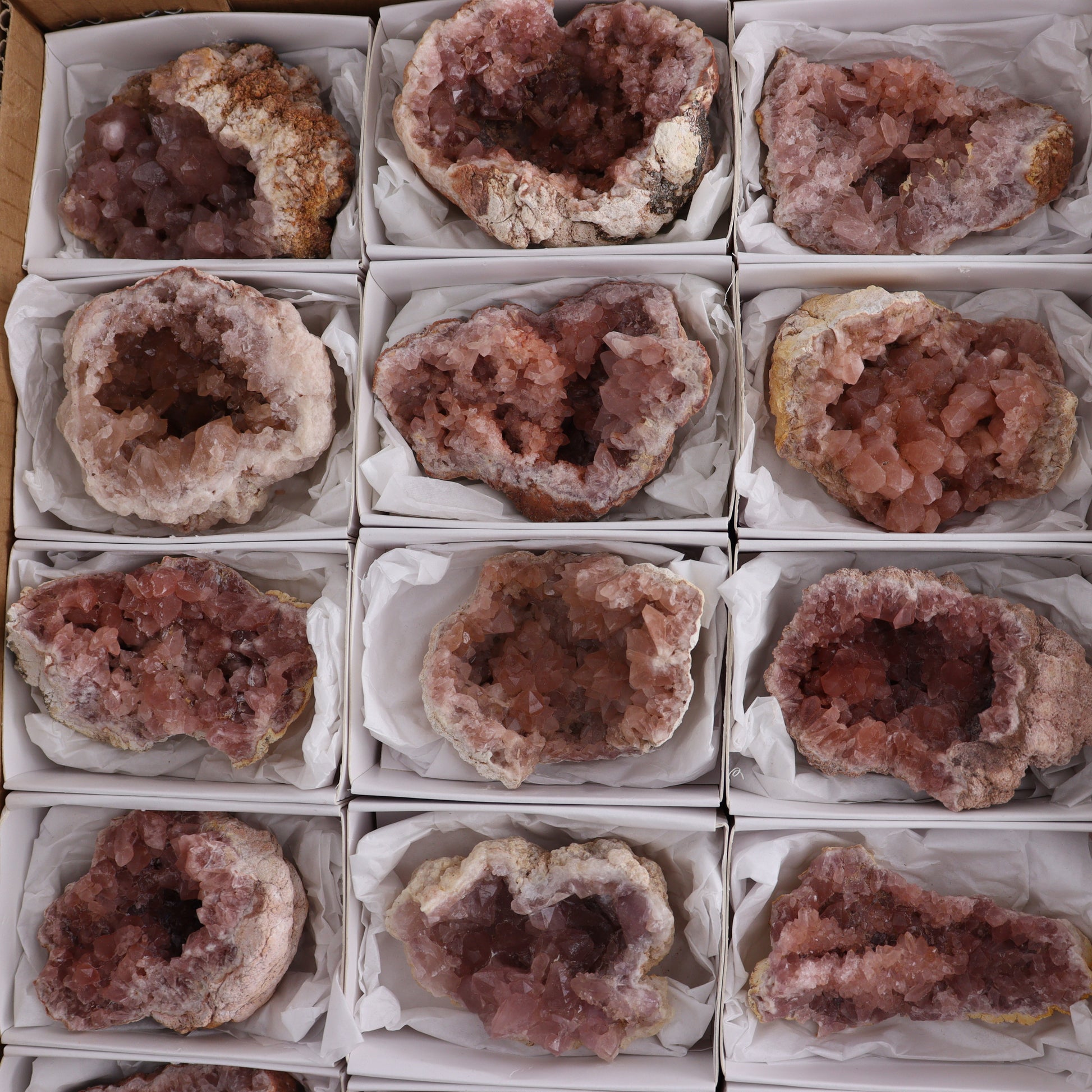 Pink Amethyst Set of 18 - Expert Wholesale and Supplier of Wholesale Crystals & Bulk Gemstones, ["Amethyst","Pink Amethyst"]