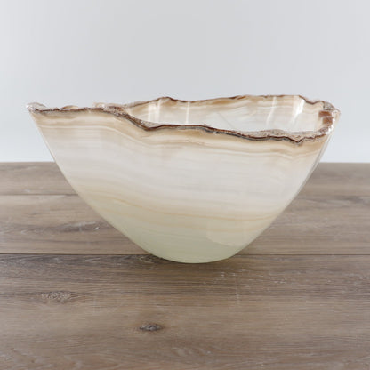 Mexican Onyx/Calcite Bowl 12"