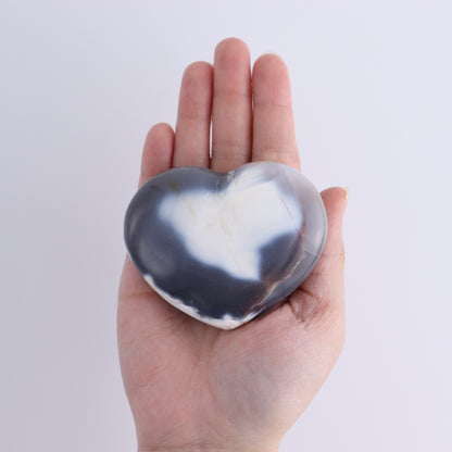 Orca Agate Hearts Set of 6 - Expert Wholesale and Supplier of Wholesale Crystals & Bulk Gemstones, ["Hearts","Madagascar","Orca Agate"]