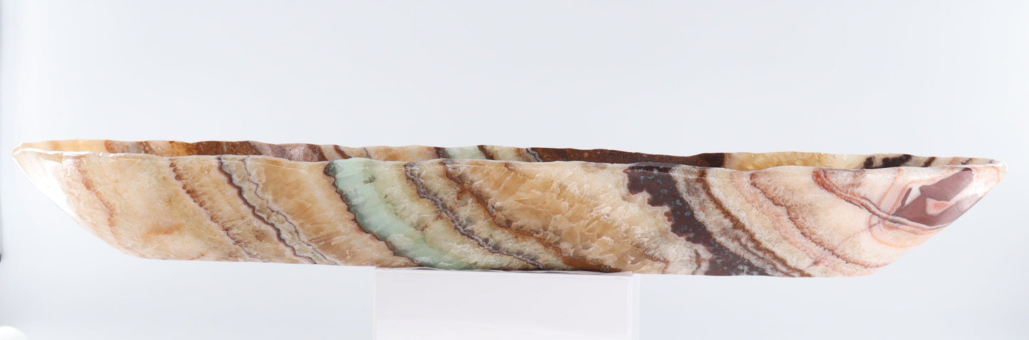 Onyx Canoe Bowl - Expert Wholesale and Supplier of Wholesale Crystals & Bulk Gemstones, ["Bowls","canoe","Mexico","onyx"]