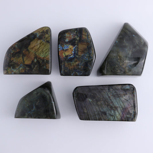 Labradorite Freeform Set of 5 - Expert Wholesale and Supplier of Wholesale Crystals & Bulk Gemstones, ["Freeforms","Labradorite","Madagascar"]