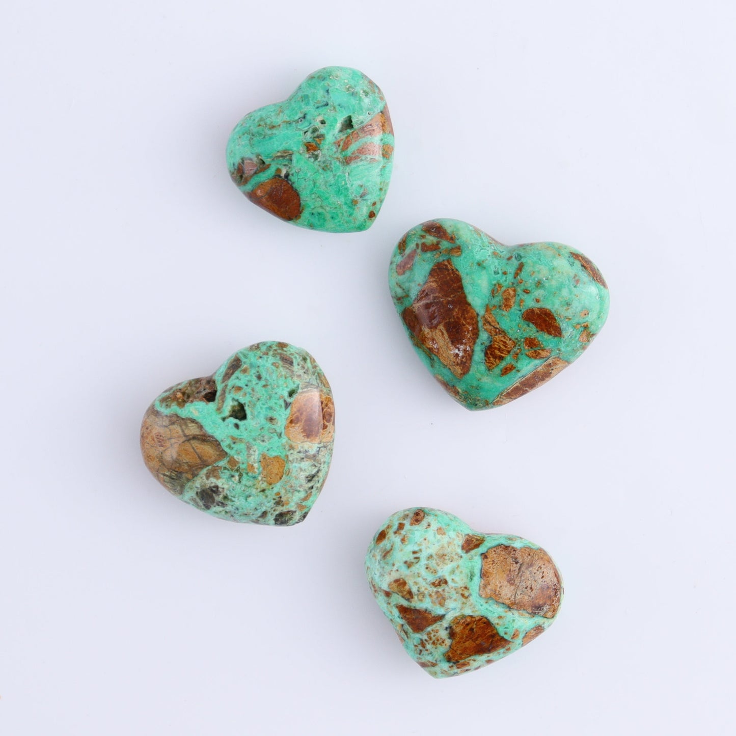 Smithsonite Hearts Set of 20 - Expert Wholesale and Supplier of Wholesale Crystals & Bulk Gemstones, ["Hearts","Smithsonite"]