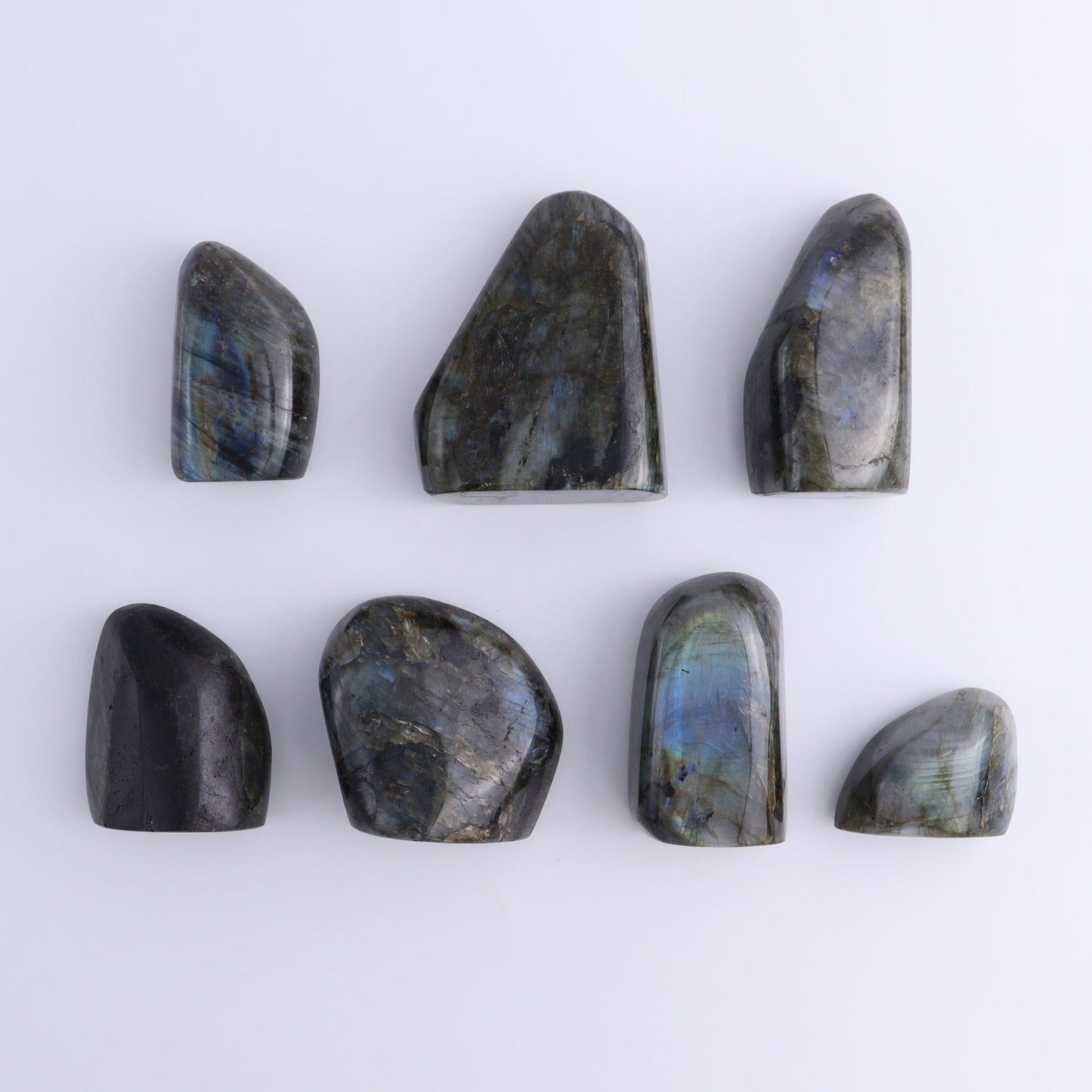 Labradorite Freeform Set of 7 - Expert Wholesale and Supplier of Wholesale Crystals & Bulk Gemstones, ["Freeforms","Labradorite","Madagascar"]