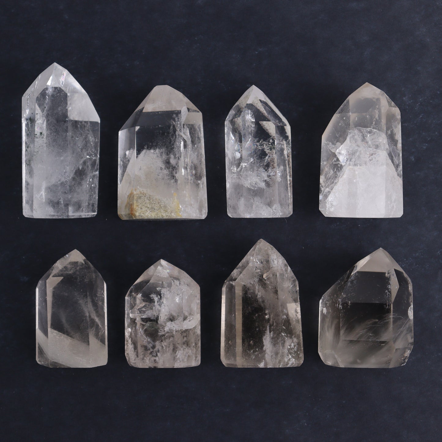 Quartz Towers Set of 8 - Expert Wholesale and Supplier of Wholesale Crystals & Bulk Gemstones, ["Quartz","Towers"]