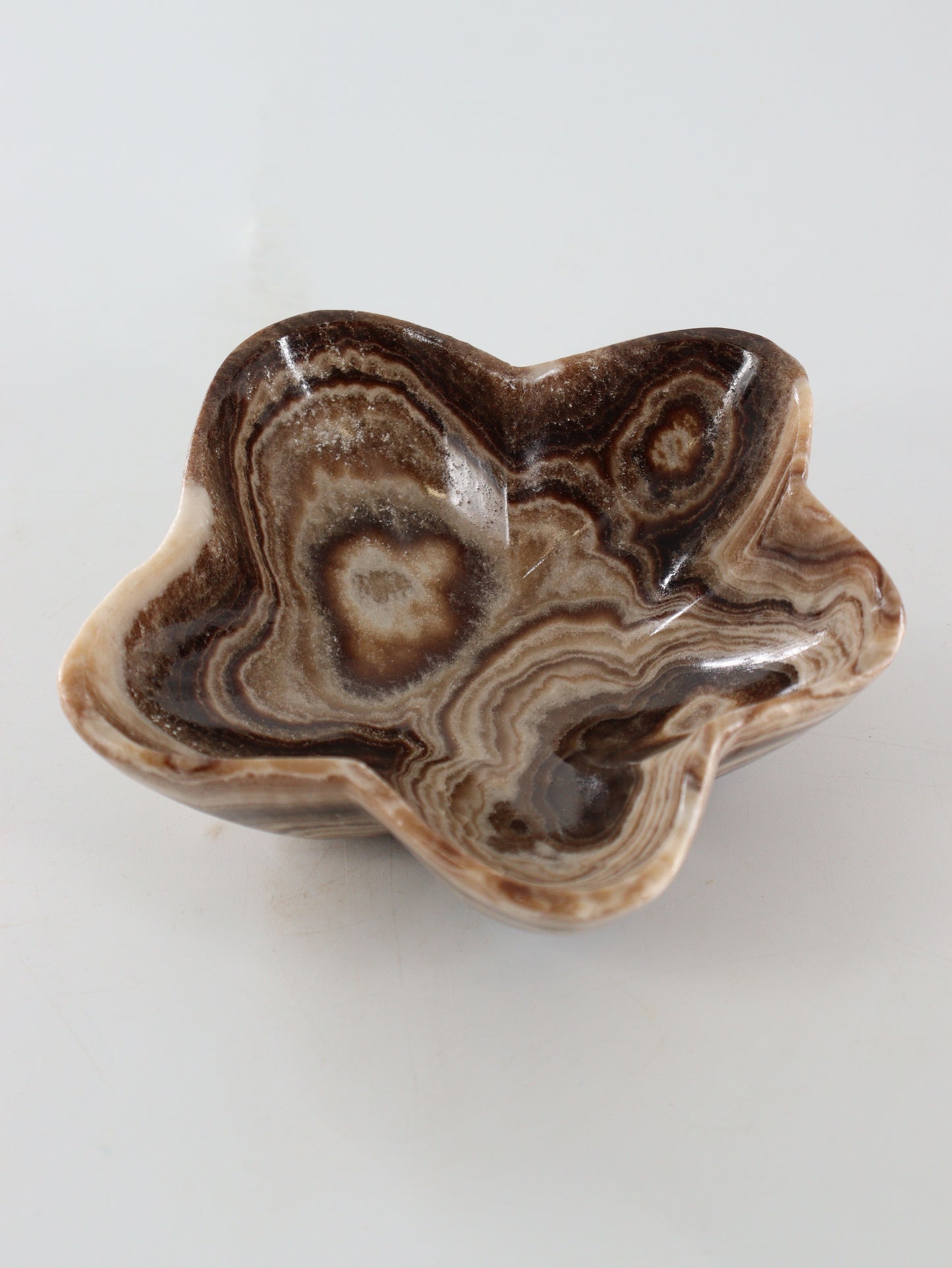Chocolate Onyx Flower Bowls Set of 4 - Expert Wholesale and Supplier of Wholesale Crystals & Bulk Gemstones, ["Bowls","Catalog Onyx","Mexico","onyx"]