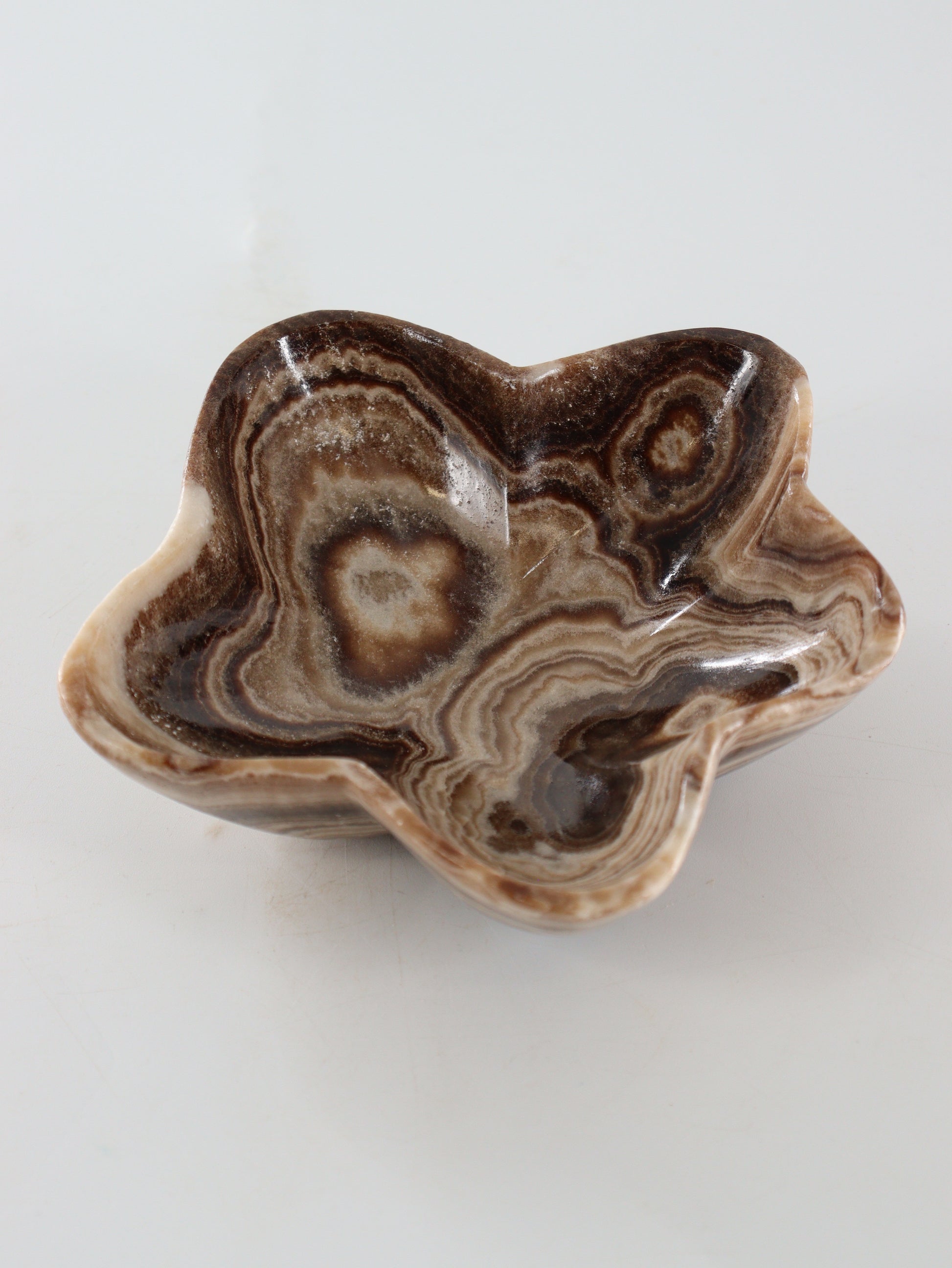 Chocolate Onyx Flower Bowls Set of 4 - Expert Wholesale and Supplier of Wholesale Crystals & Bulk Gemstones, ["Bowls","Catalog Onyx","Mexico","onyx"]