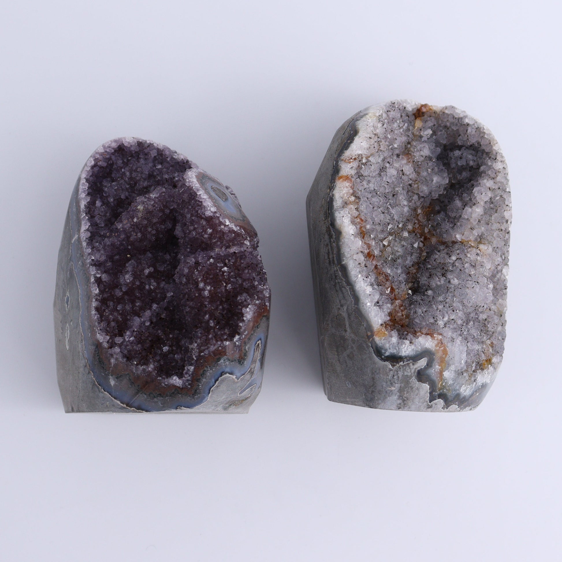 Uruguay Amethyst Cut Base Set of 6 - Expert Wholesale and Supplier of Wholesale Crystals & Bulk Gemstones, ["Amethyst","Cut Base","Uruguay"]