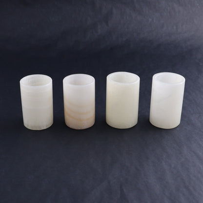 Shot Glass Set Mexican Onyx/Calcite White - Expert Wholesale and Supplier of Wholesale Crystals & Bulk Gemstones, ["Calcite","Catalog Onyx","Mexico","onyx","Shot Glasses"]