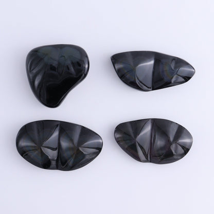 Rainbow Obsidian Heart Set of 4 - Expert Wholesale and Supplier of Wholesale Crystals & Bulk Gemstones, ["Hearts","Mexico","Obsidian","Rainbow Obsidian"]