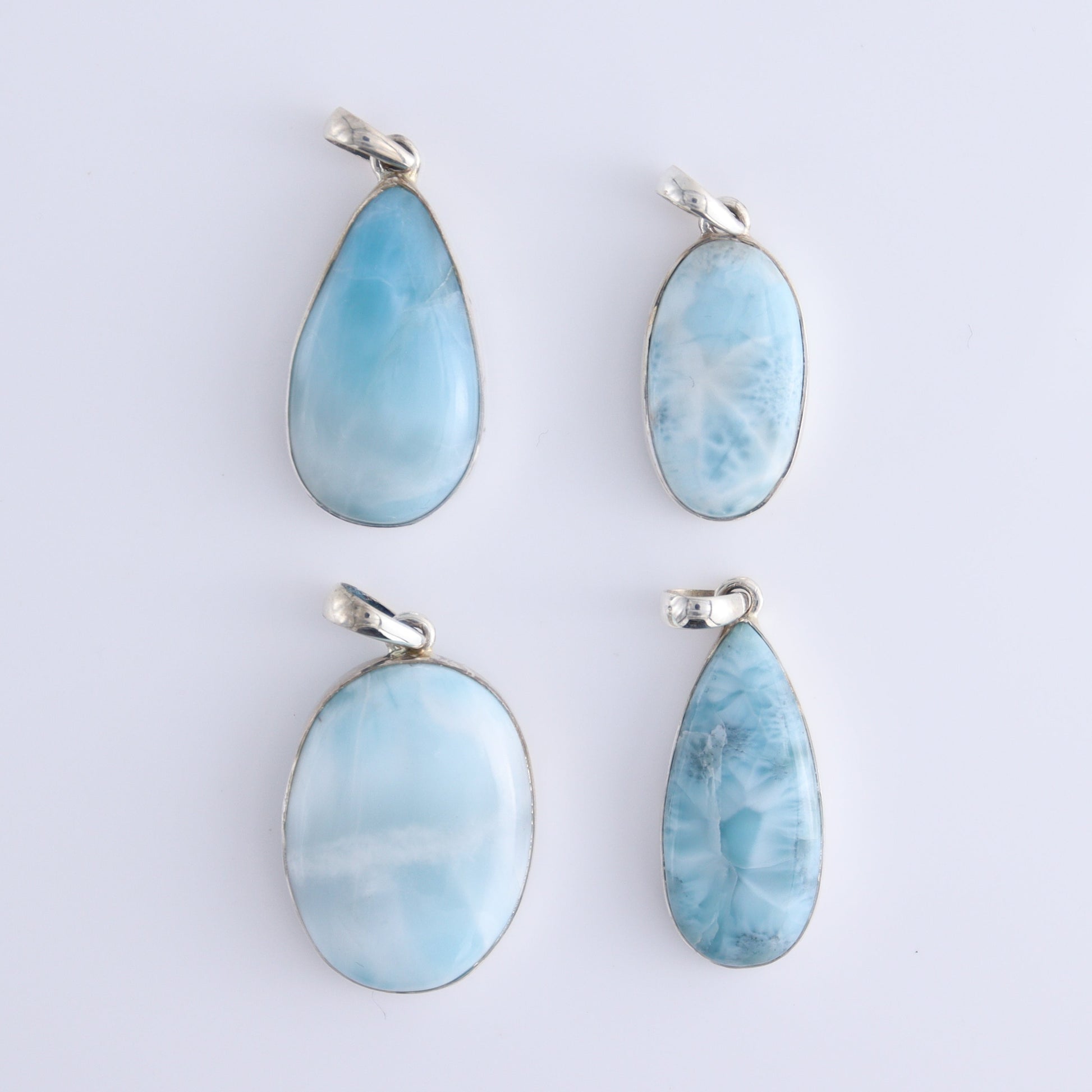 One Larimar Sterling Silver Pendant (chain not included) - Expert Wholesale and Supplier of Wholesale Crystals & Bulk Gemstones, ["Larimar","Pendant","sterling silver"]