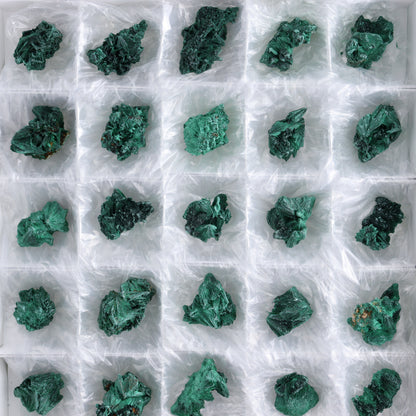 Fibrous Malachite Freeforms Set of 35 - Expert Wholesale and Supplier of Wholesale Crystals & Bulk Gemstones, ["Congo","Fibrous Malachite","Freeform","Malachite"]