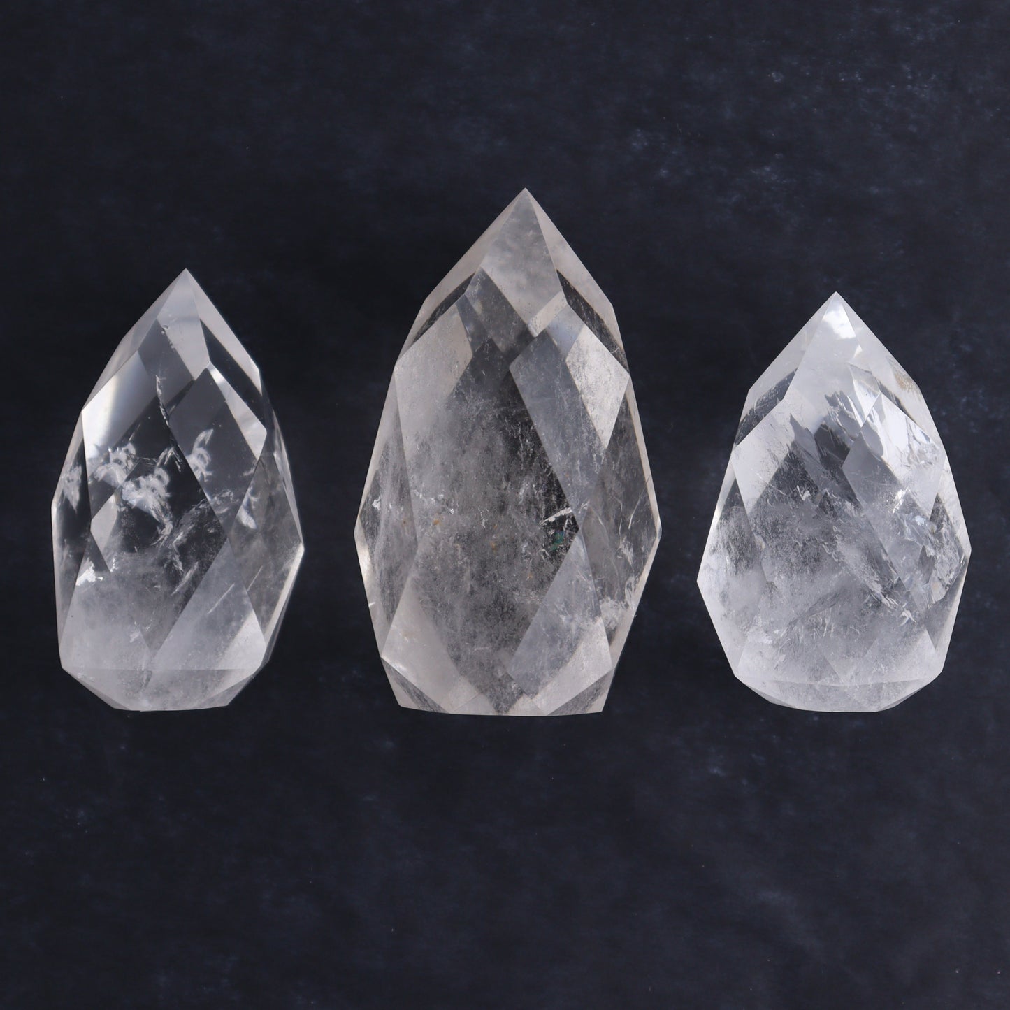Imperfect Clear Quartz Face Polished Set of 6 - Expert Wholesale and Supplier of Wholesale Crystals & Bulk Gemstones, ["Brazil","Clear Quartz","Face Polished","Quartz"]