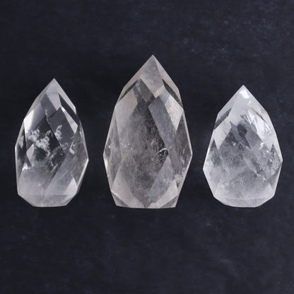 Imperfect Clear Quartz Face Polished Set of 6 - Expert Wholesale and Supplier of Wholesale Crystals & Bulk Gemstones, ["Brazil","Clear Quartz","Face Polished","Quartz"]