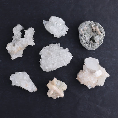 Apophyllite Clusters Flat of 24 - Expert Wholesale and Supplier of Wholesale Crystals & Bulk Gemstones, ["Apophyllite","close_50","Clusters","Flats"]