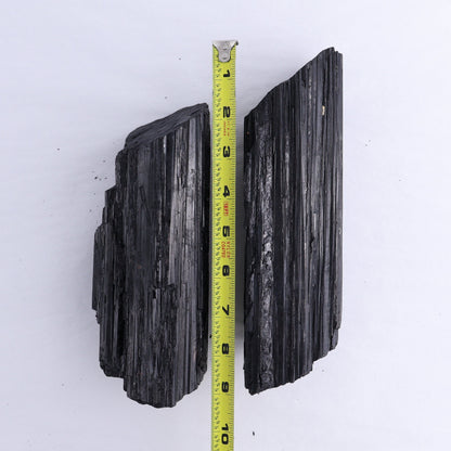 Black Tourmaline Log Set of 3 - Expert Wholesale and Supplier of Wholesale Crystals & Bulk Gemstones, ["Black Tourmaline","logs","Madagascar","Rough","Tourmaline"]