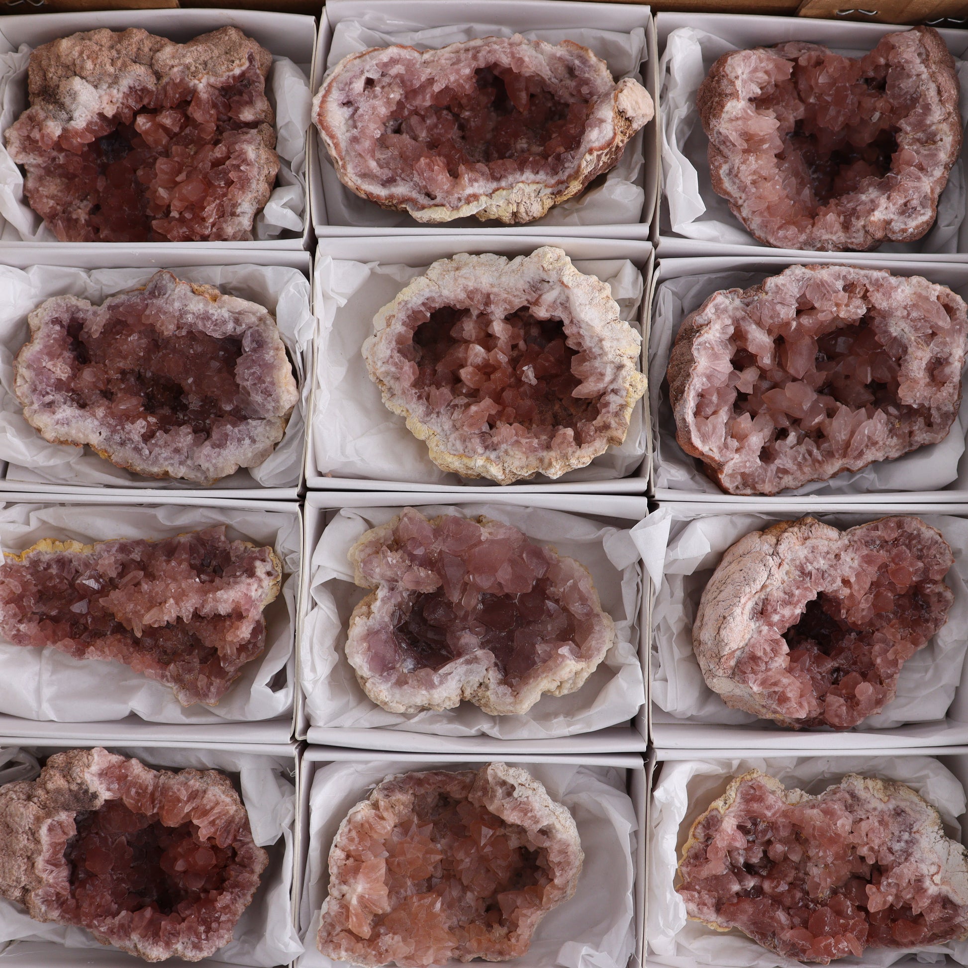 Pink Amethyst Set of 18 - Expert Wholesale and Supplier of Wholesale Crystals & Bulk Gemstones, ["Amethyst","Pink Amethyst"]